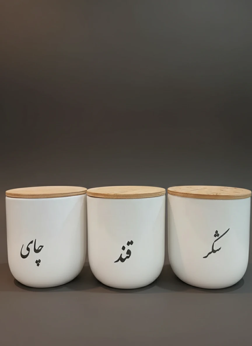 بانکه سرامیک سایز بزرگ درب چوب روس
